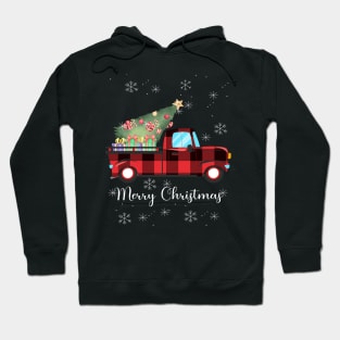 Merry Christmas Buffalo Truck Tree Red Plaid For Men Wo Red men Hoodie